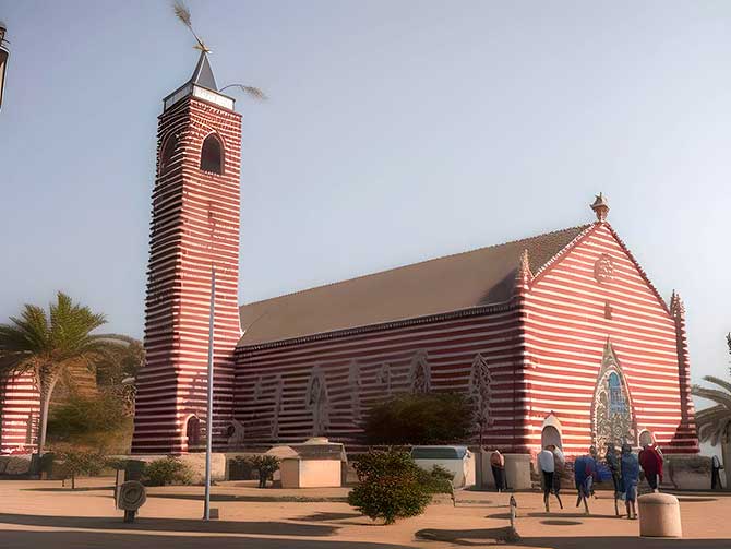 Die historische Cotonou Kathedrale in Benin