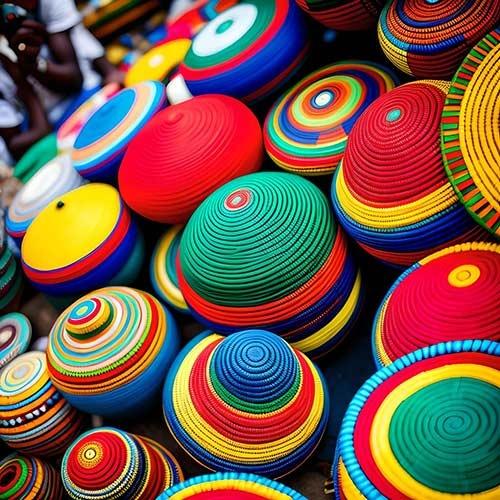 benin afrikansiche körbe handwerkkunst